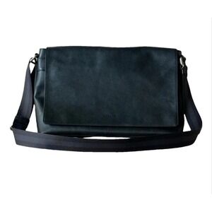 Coach Black Leather Messenger Bag Crossbody Laptop Briefcase‎ Business